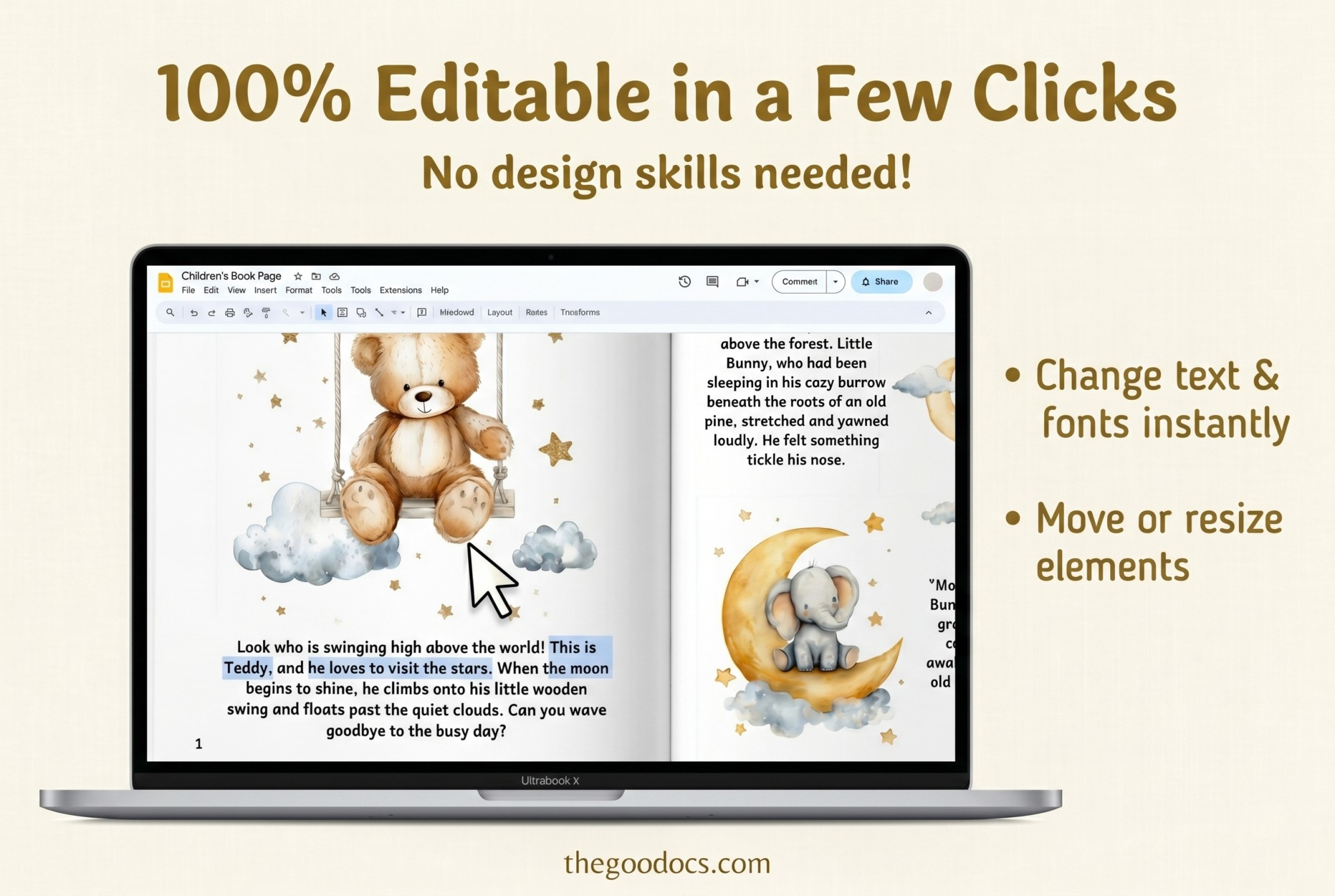 Vista previa de Plantilla de página de libro infantil para Google Slides and Microsoft PowerPoint - Ver 3