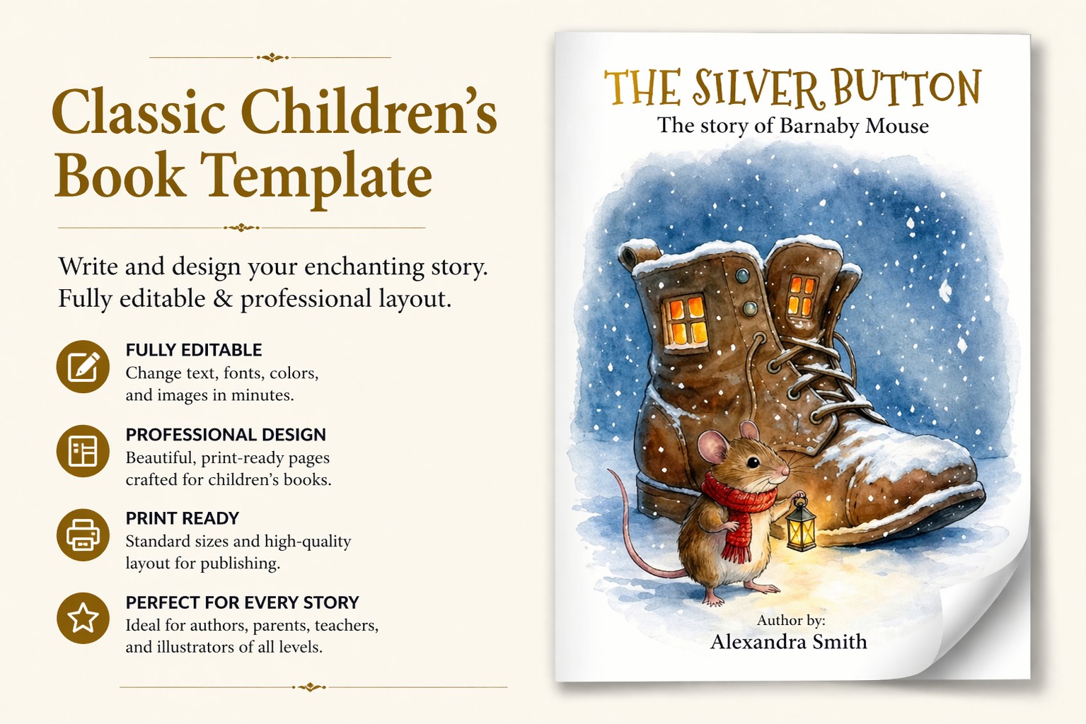 Pré-visualização de Modelo Clássico de Livro Infantil para Google Slides and Microsoft PowerPoint - Ver 1