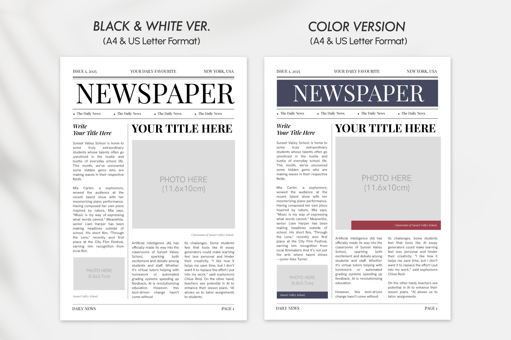 Clean Style Blank Newspaper - Free Google Docs Template - 10069871 - Slide 3