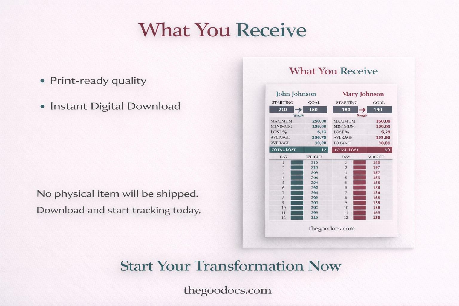 Bequemer Gewichts-Tracker - Kostenlos Google Docs Vorlage - 10062365 - Gleiten 5