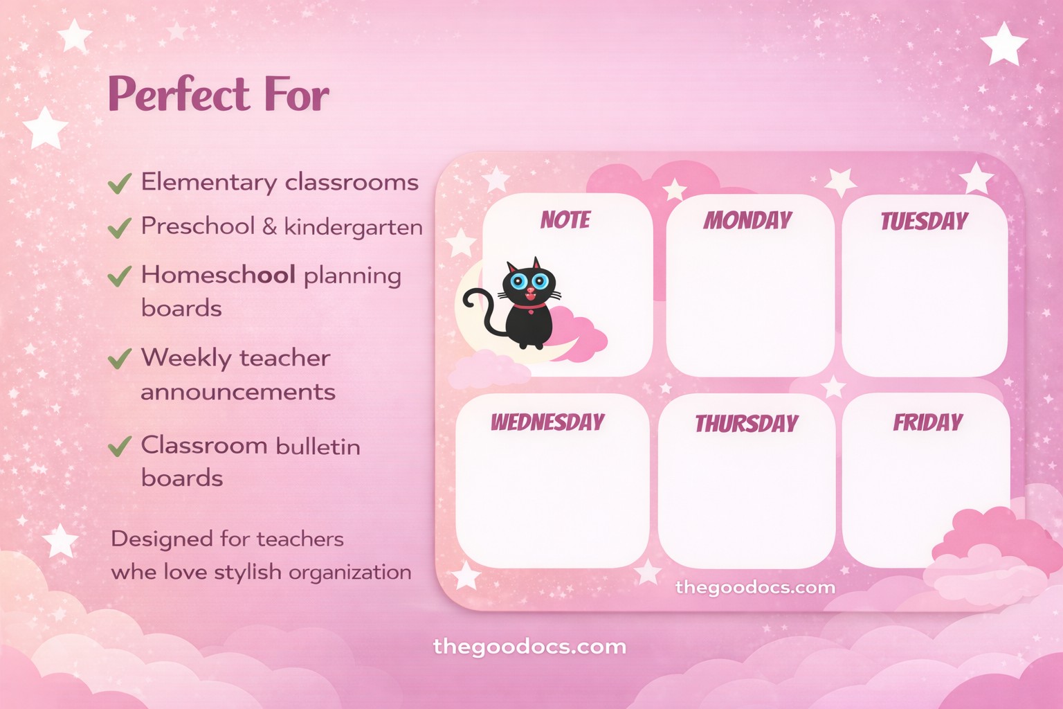 Aperçu de Annonces mignonnes de la salle de classe. pour Google Docs and Microsoft Word - Voir 4