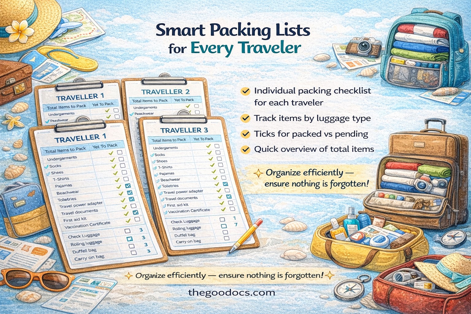 Itinéraire de voyage de famille mignon - Gratuit Google Docs Modèle - 10062178 - Glisser 4