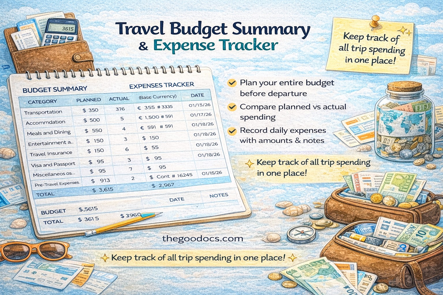 Itinéraire de voyage de famille mignon - Gratuit Google Docs Modèle - 10062178 - Glisser 5