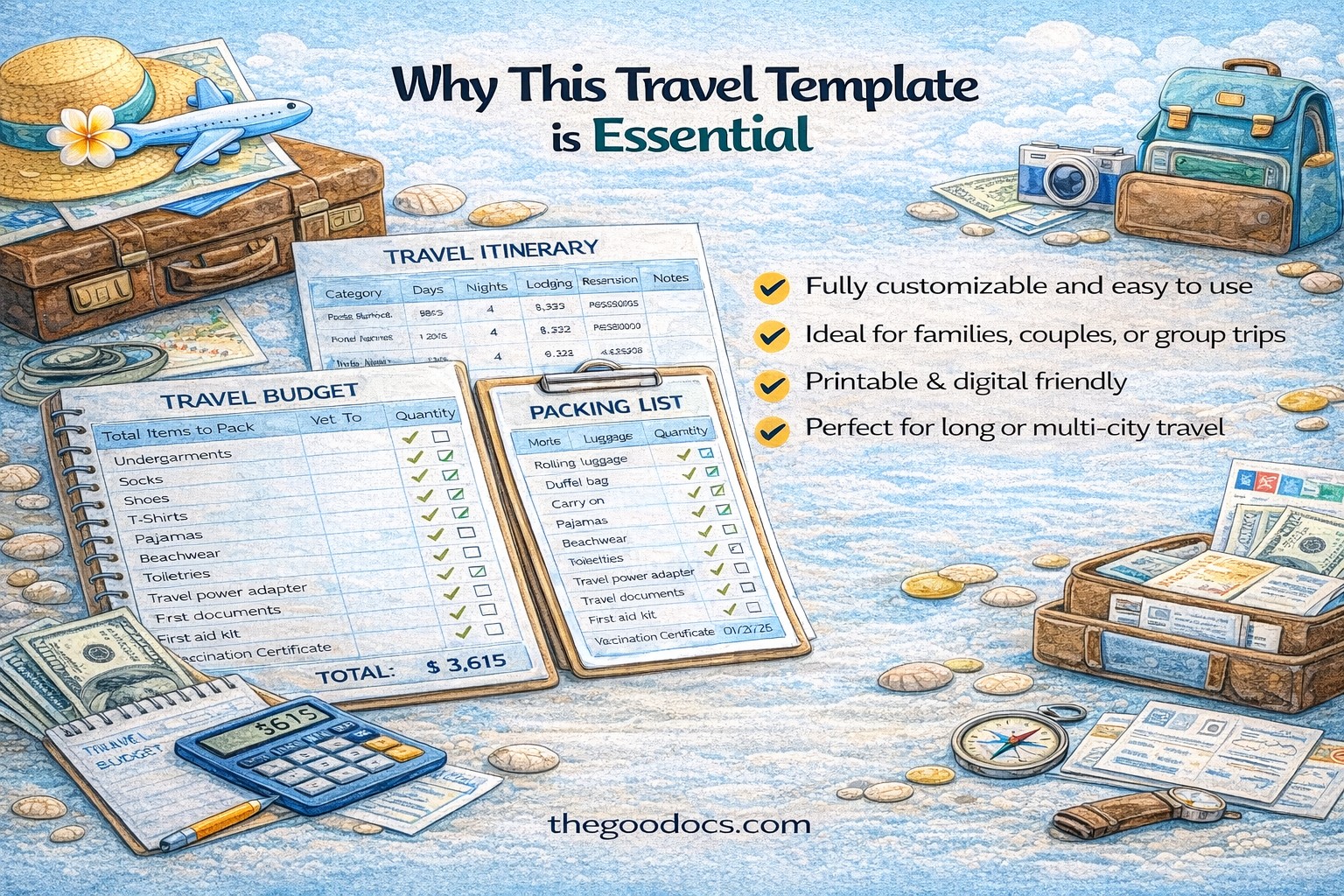 Itinéraire de voyage de famille mignon - Gratuit Google Docs Modèle - 10062178 - Glisser 6