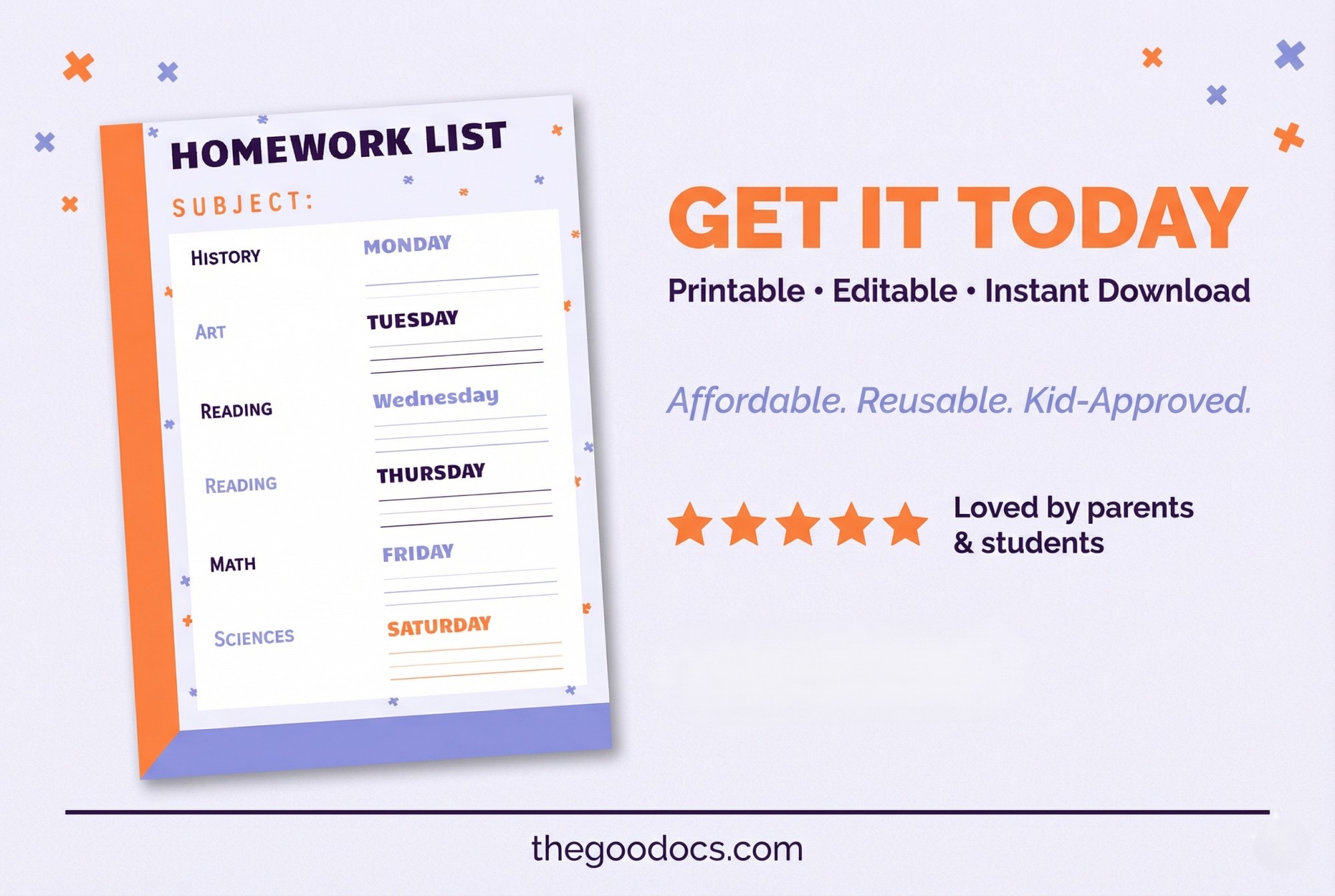 Pré-visualização de Lista Fofa de Tarefas Escolares para Google Slides and Microsoft PowerPoint - Ver 5