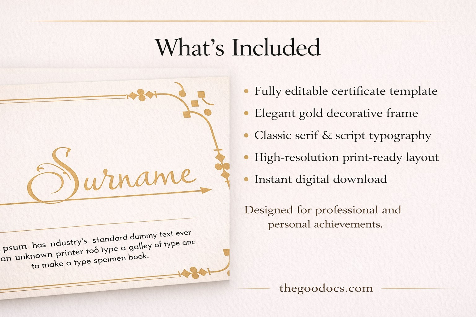 Elegante certificado de felicitación - Gratis Google Doc Plantilla - 10065244 - Deslizar 2