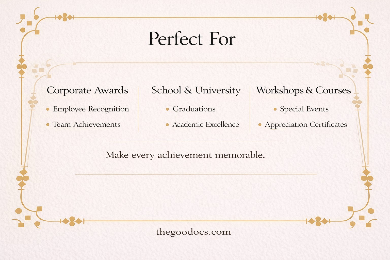 Elegante certificado de felicitación - Gratis Google Doc Plantilla - 10065244 - Deslizar 3