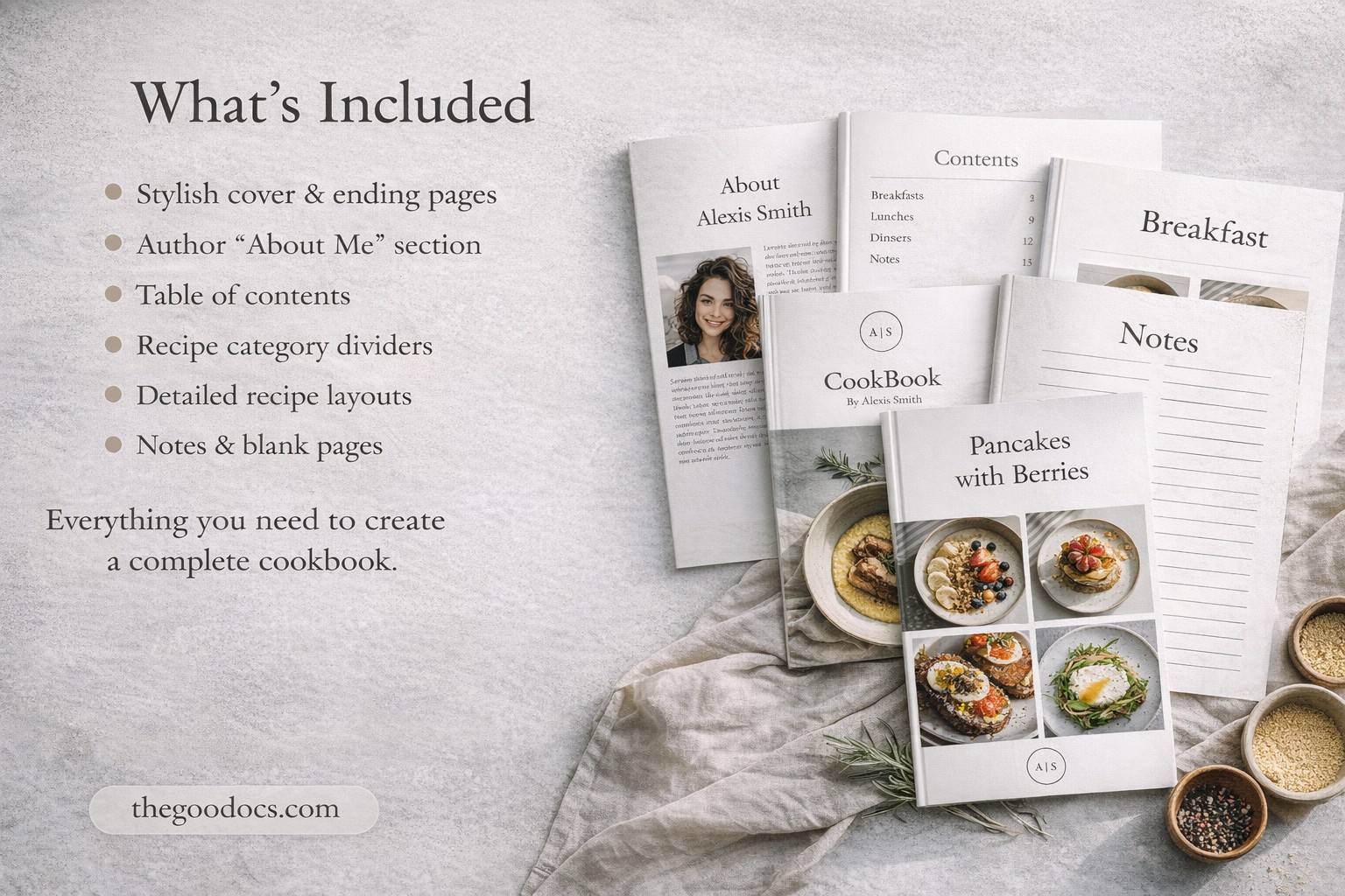 Minimal Recipe Book Template 20 Pages - Free Google Docs Template - 10071733 - Slide 2