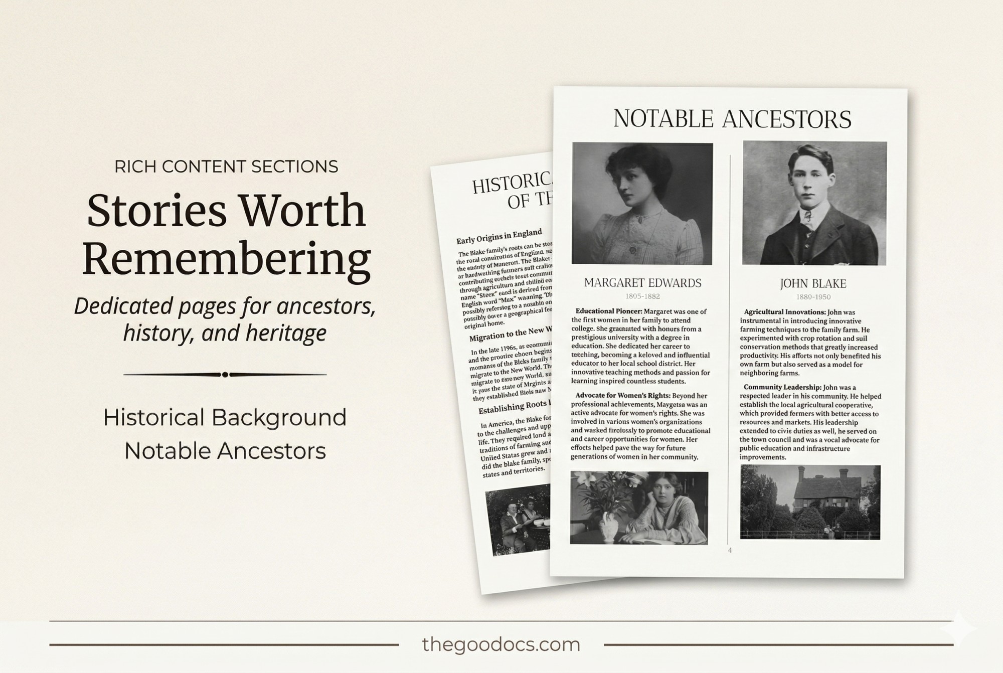 Preview of Family History Book for Google Docs and Microsoft Word - View 4