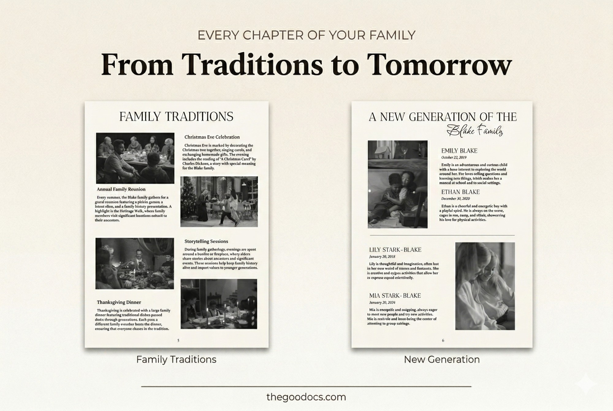 Preview of Family History Book for Google Docs and Microsoft Word - View 5
