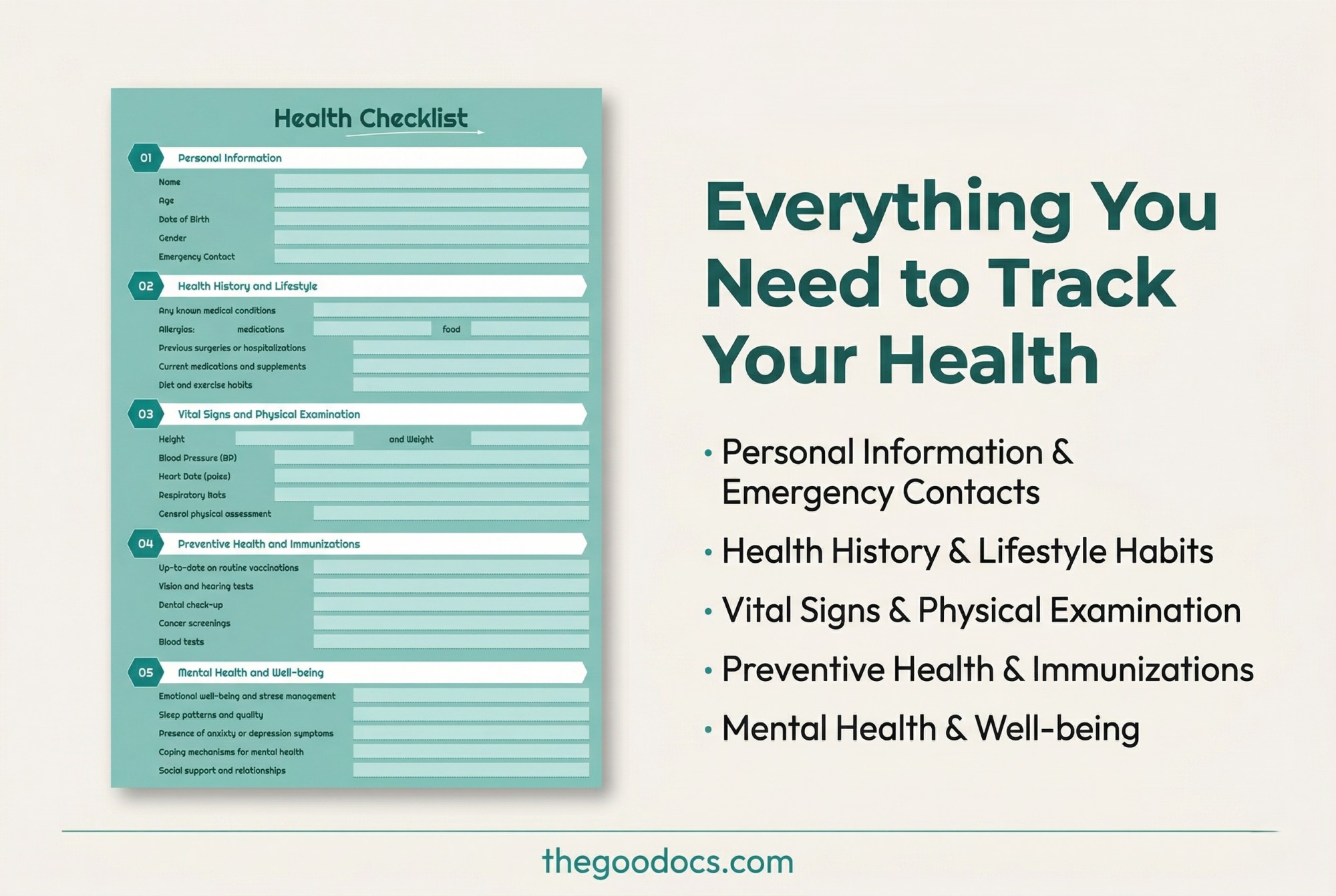 Anteprima di Elenco di controllo per la salute verde per Google Sheets and Microsoft Excel - Visualizza 2