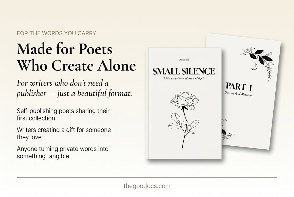 Preview of Minimalist Poetry Book Template for Google Docs and Microsoft Word - View 3