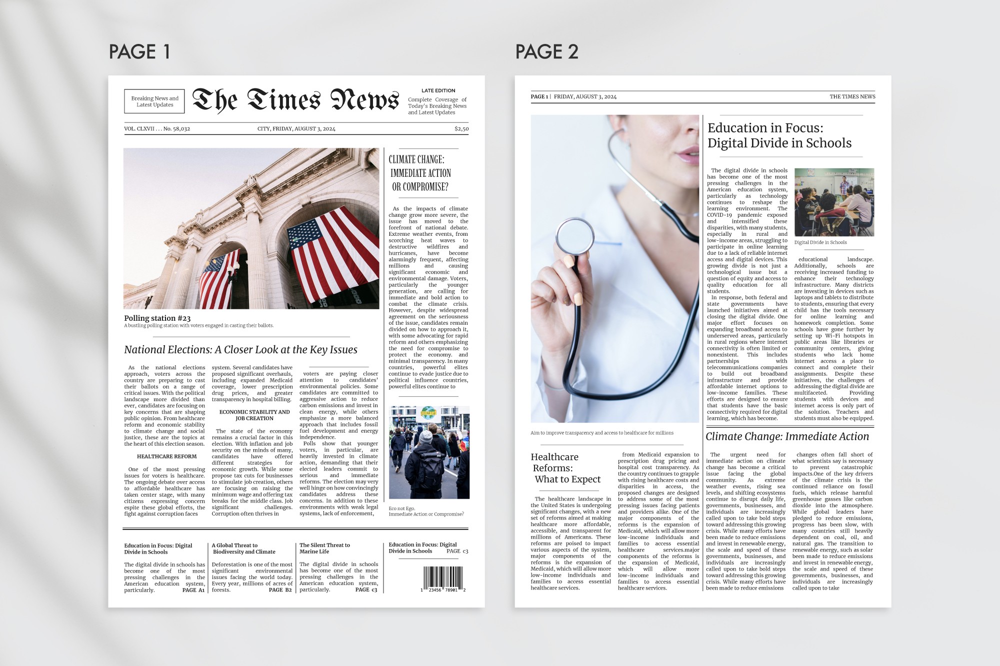 New York Times Newspaper - Free Google Docs Template - 10069398 - Slide 3