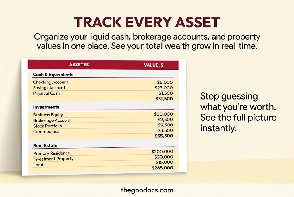 Preview of Personal Finance Sheet for Google Sheets and Microsoft Excel - View 2