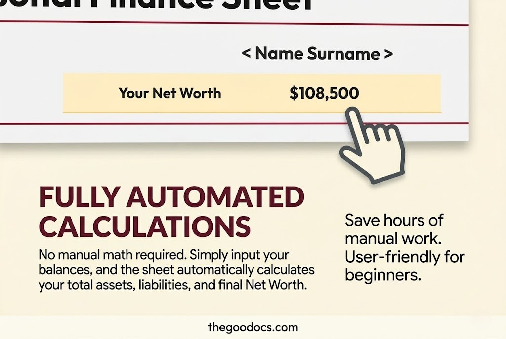 Preview of Personal Finance Sheet for Google Sheets and Microsoft Excel - View 4