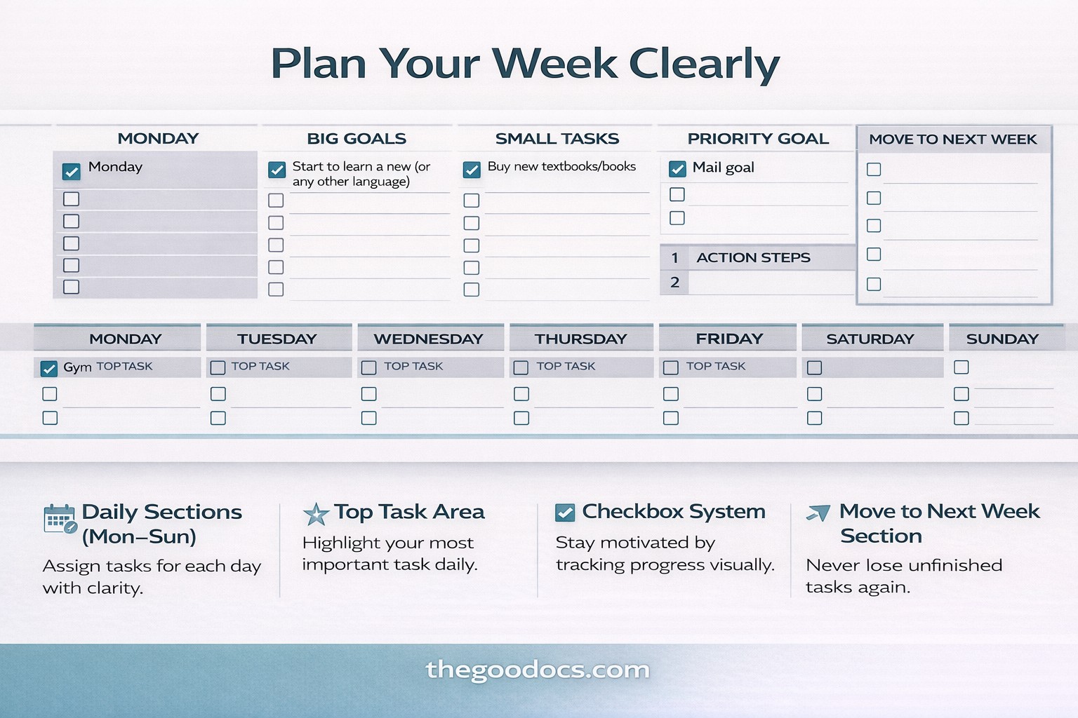 Praktisches wöchentliches Gehirnentleeren - Kostenlos Google Docs Vorlage - 10062377 - Gleiten 3