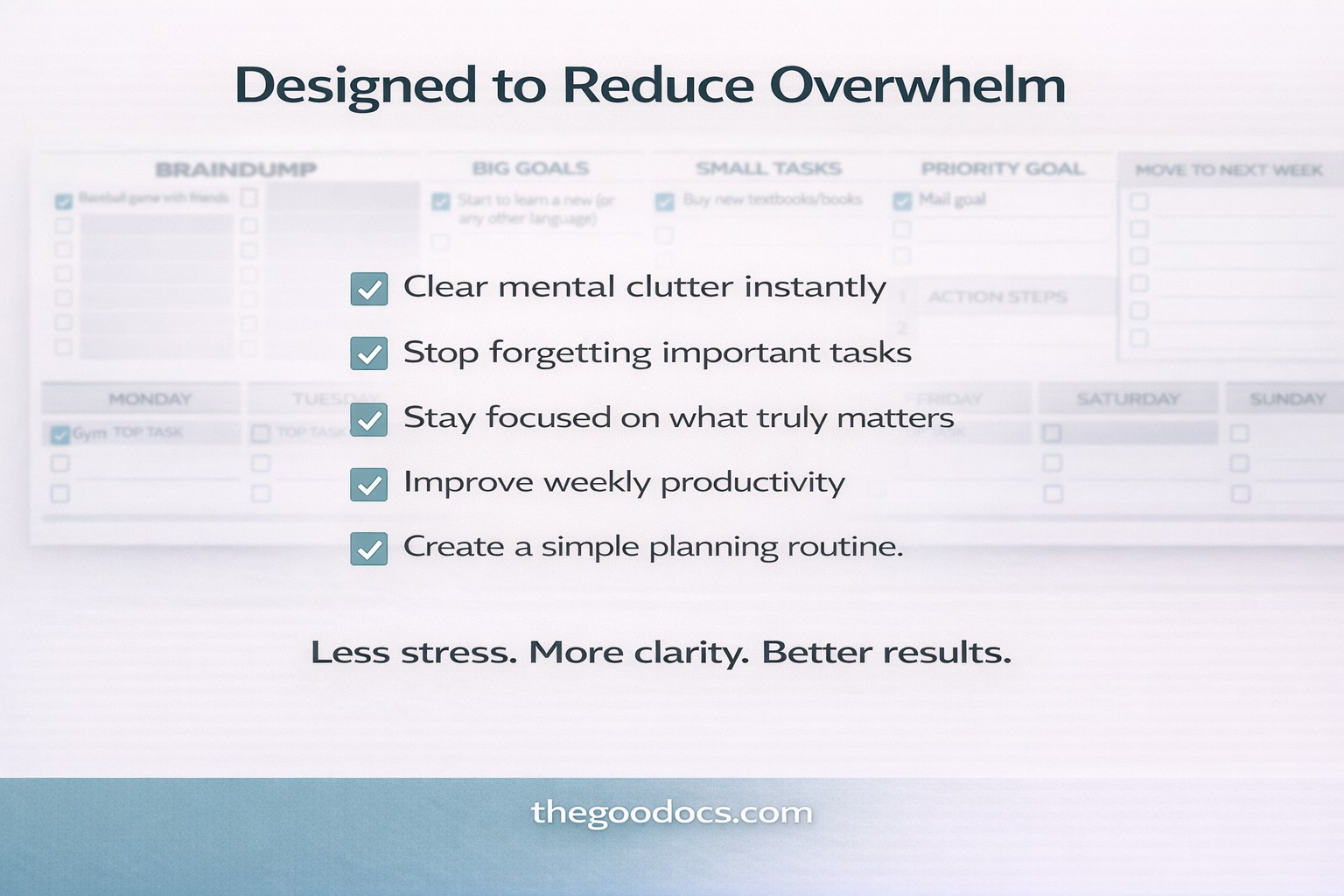 Praktisches wöchentliches Gehirnentleeren - Kostenlos Google Docs Vorlage - 10062377 - Gleiten 4
