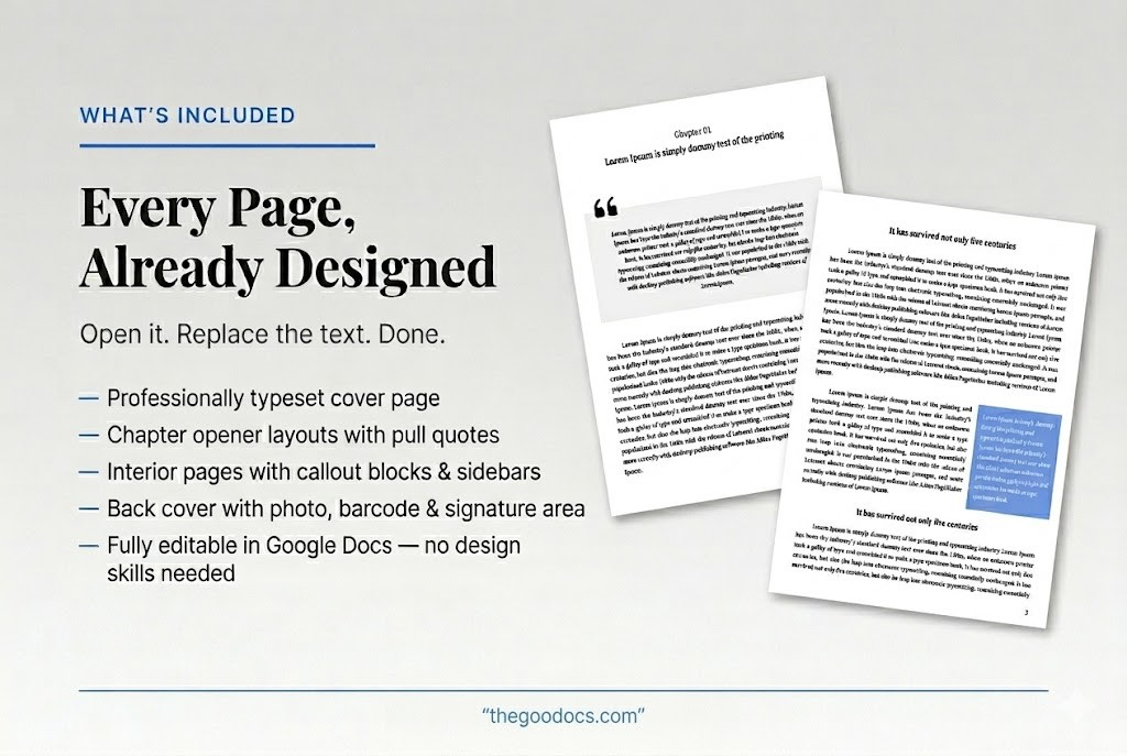 Vista previa de Perfecto El Libro TheGooDocs para Google Docs and Microsoft Word - Ver 2