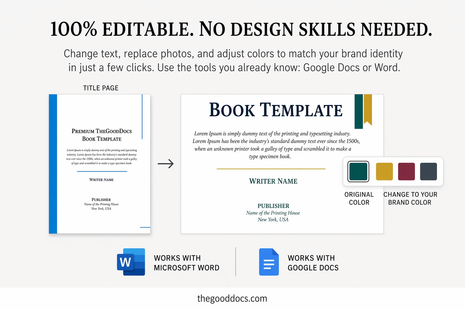 Preview of Perfect TheGooDocs Book for Google Docs and Microsoft Word - View 5