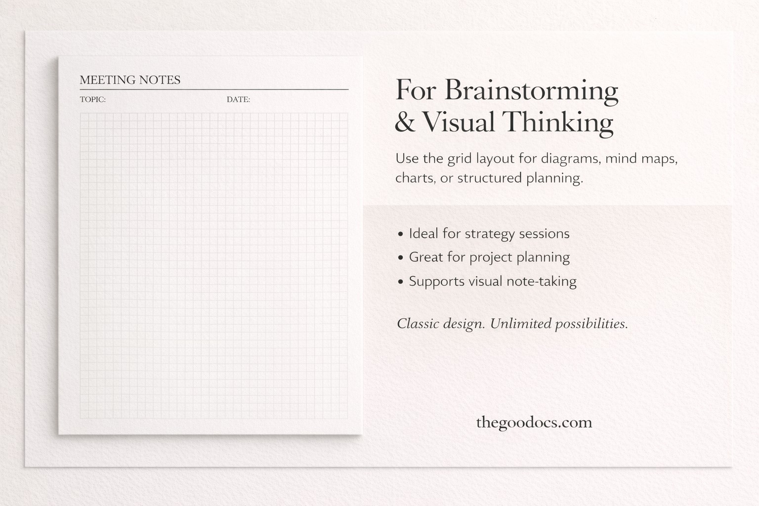 Printable Classic Meeting Notes - Free Google Docs Template - 10069926 - Slide 3