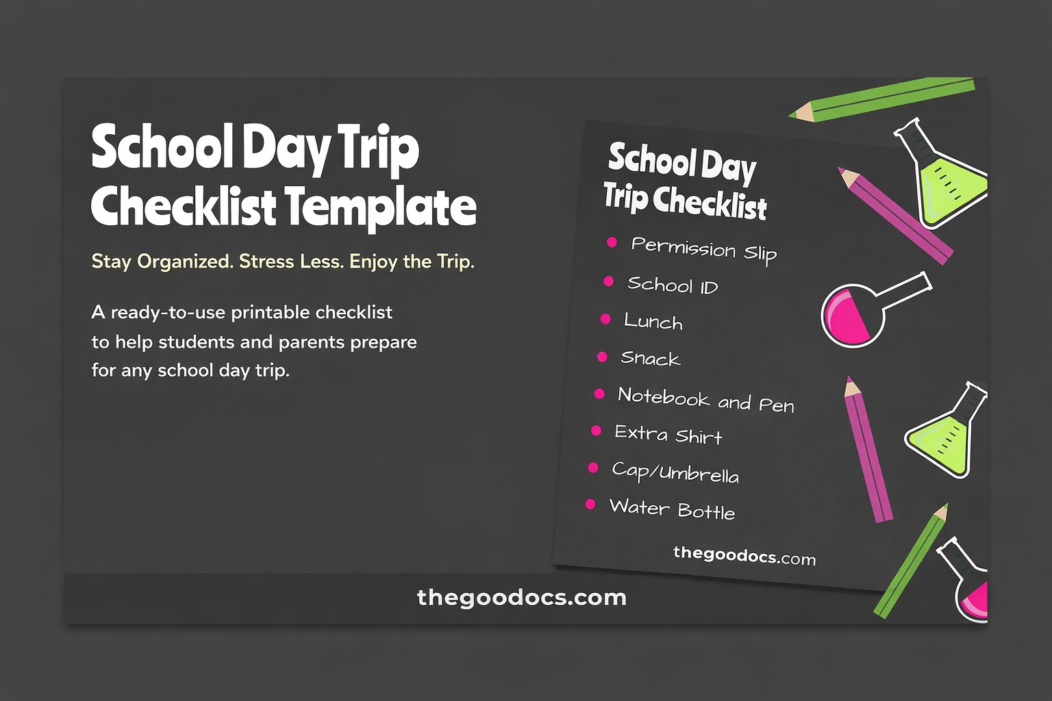 Vorschau von Schulausflugs-Checkliste für Google Docs and Microsoft Word - Ansehen 1
