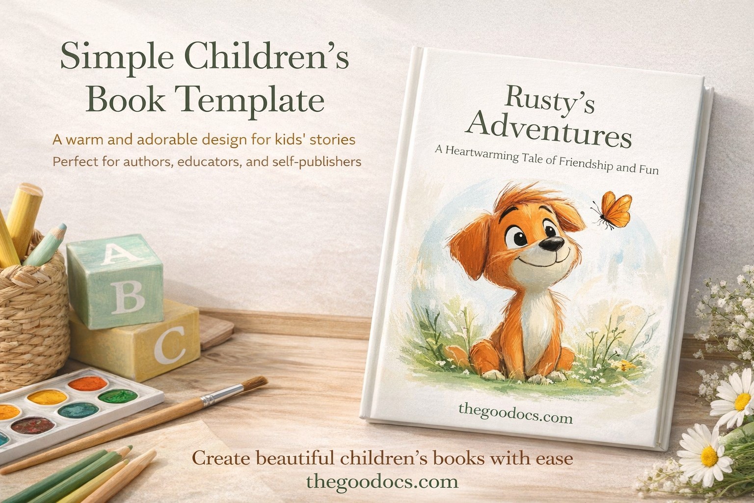 Simple Children's Book Template - Free Google Docs Template - 10071147 - Slide 1
