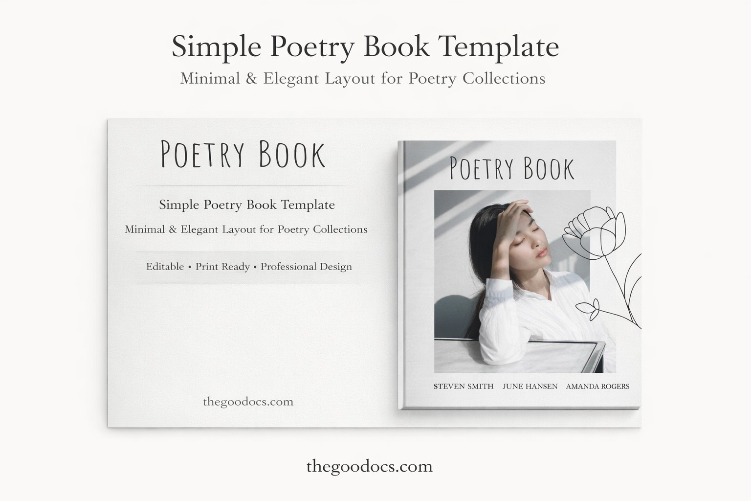 Vista previa de Libro de poesía simple. para Google Slides and Microsoft PowerPoint - Ver 1