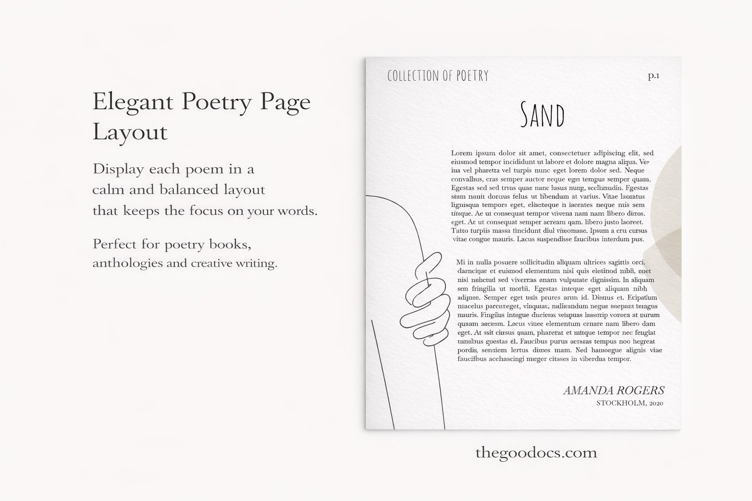 Vista previa de Libro de poesía simple. para Google Slides and Microsoft PowerPoint - Ver 4