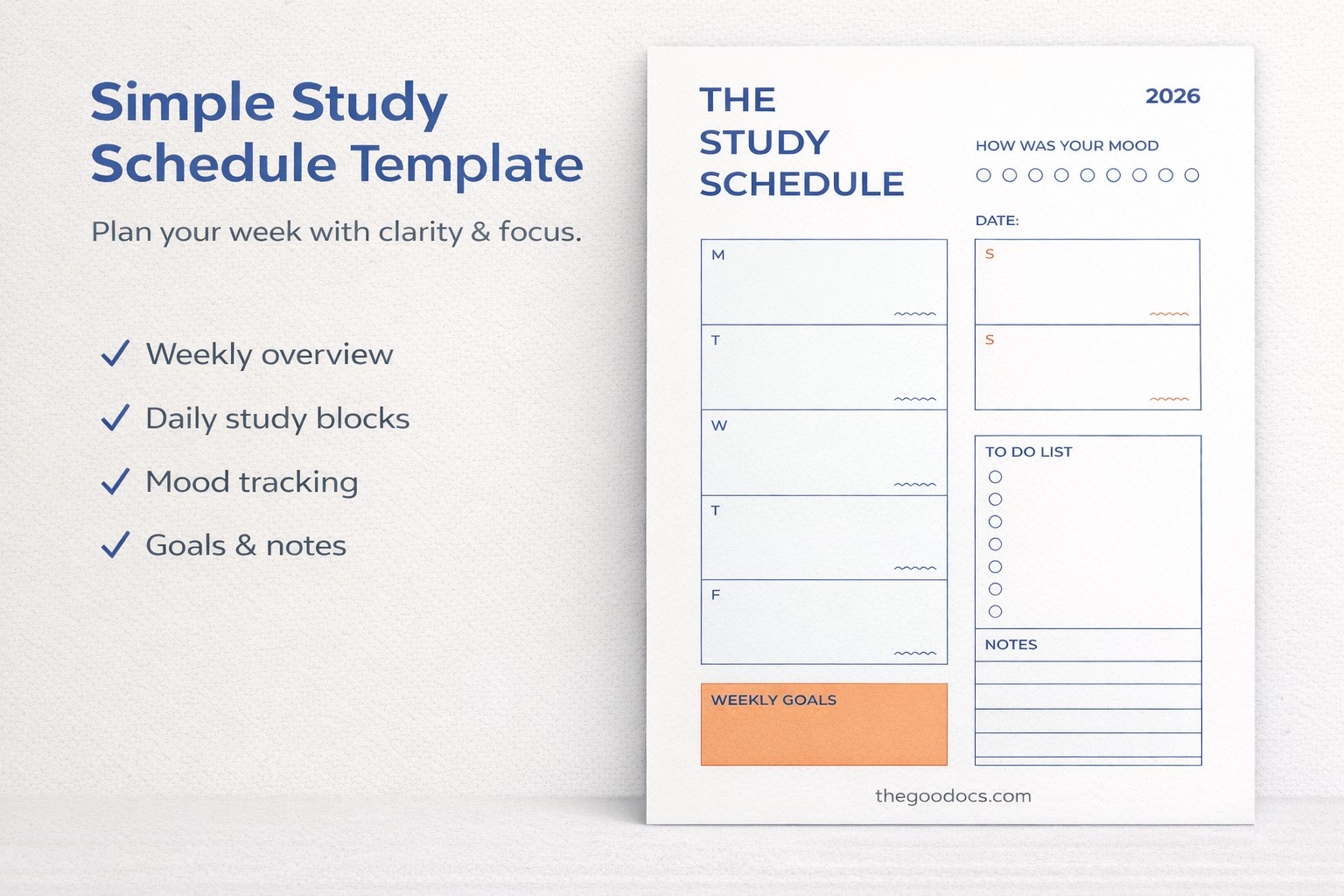 Horário de estudo simples. - Gratuito Documentos Google Modelo - 10065005 - Deslizar 1