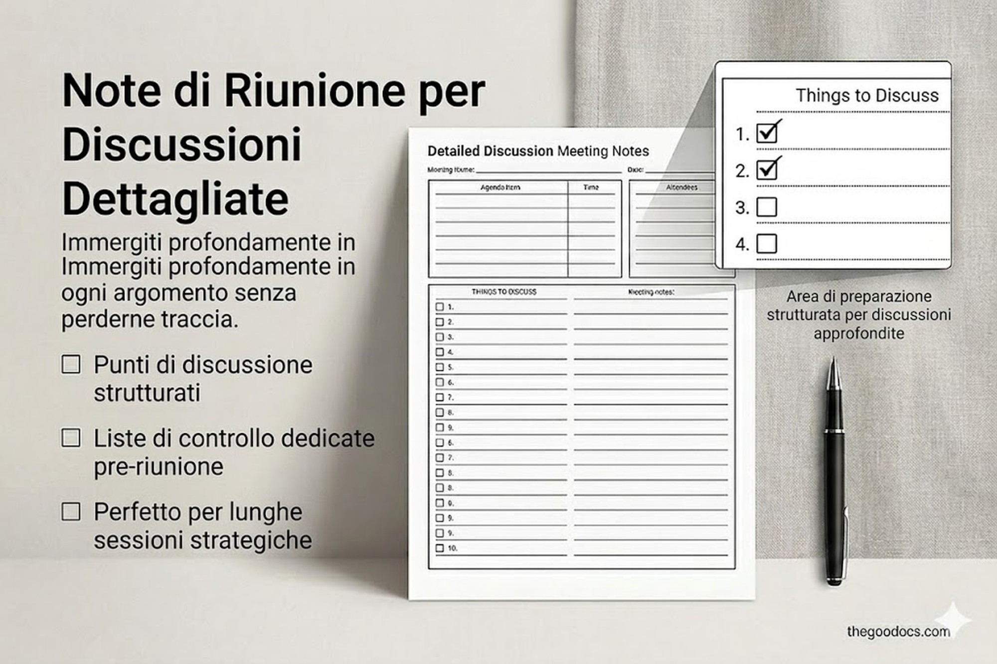 Anteprima di Nota dell'incontro strutturata per Google Docs and Microsoft Word - Visualizza 3