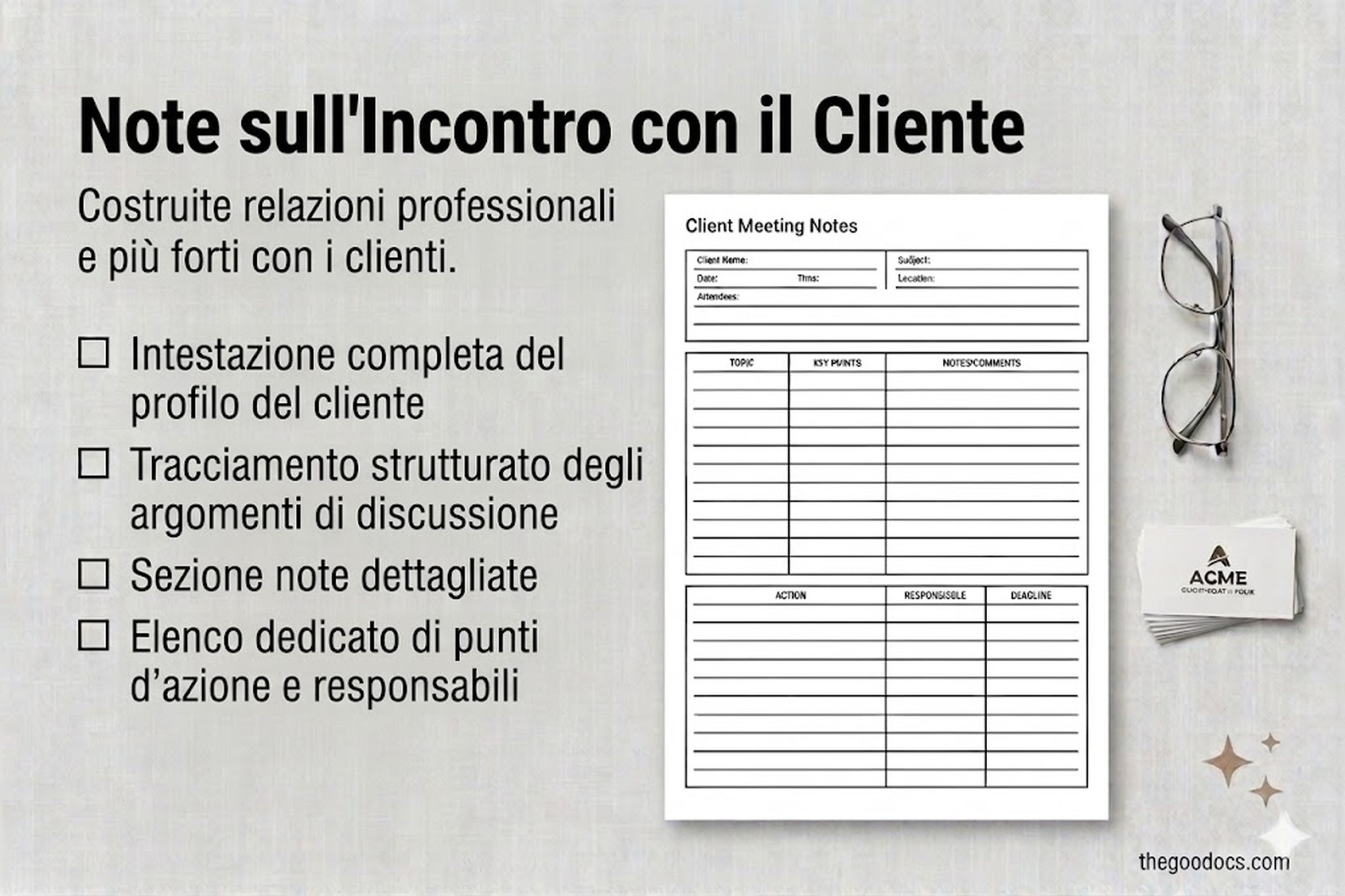 Anteprima di Nota dell'incontro strutturata per Google Docs and Microsoft Word - Visualizza 7