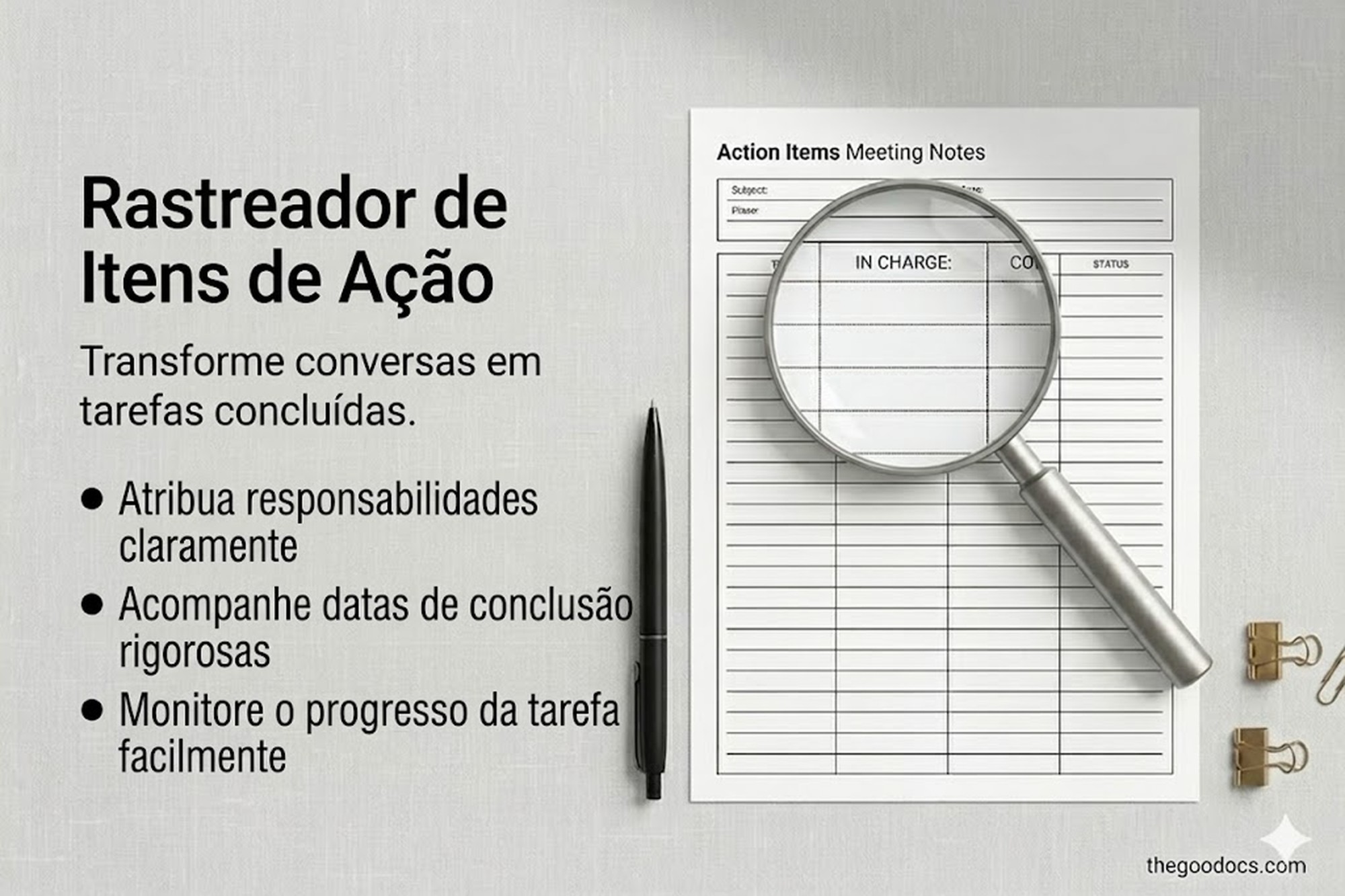 Pré-visualização de Notas da Reunião Estruturada para Google Docs and Microsoft Word - Ver 4