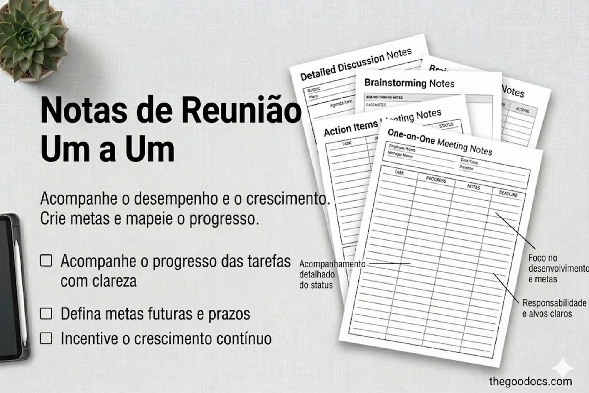 Pré-visualização de Notas da Reunião Estruturada para Google Docs and Microsoft Word - Ver 8