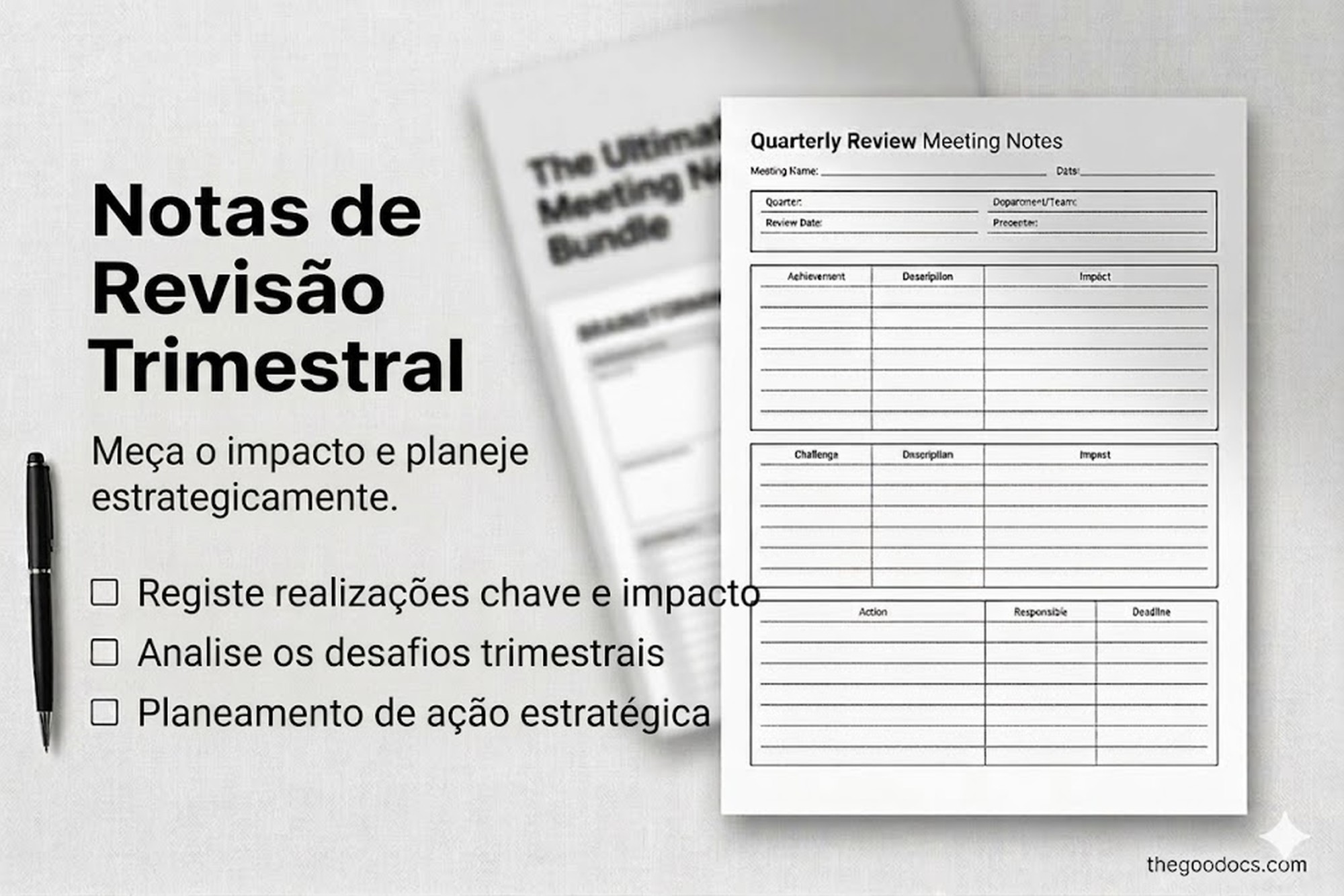Pré-visualização de Notas da Reunião Estruturada para Google Docs and Microsoft Word - Ver 10