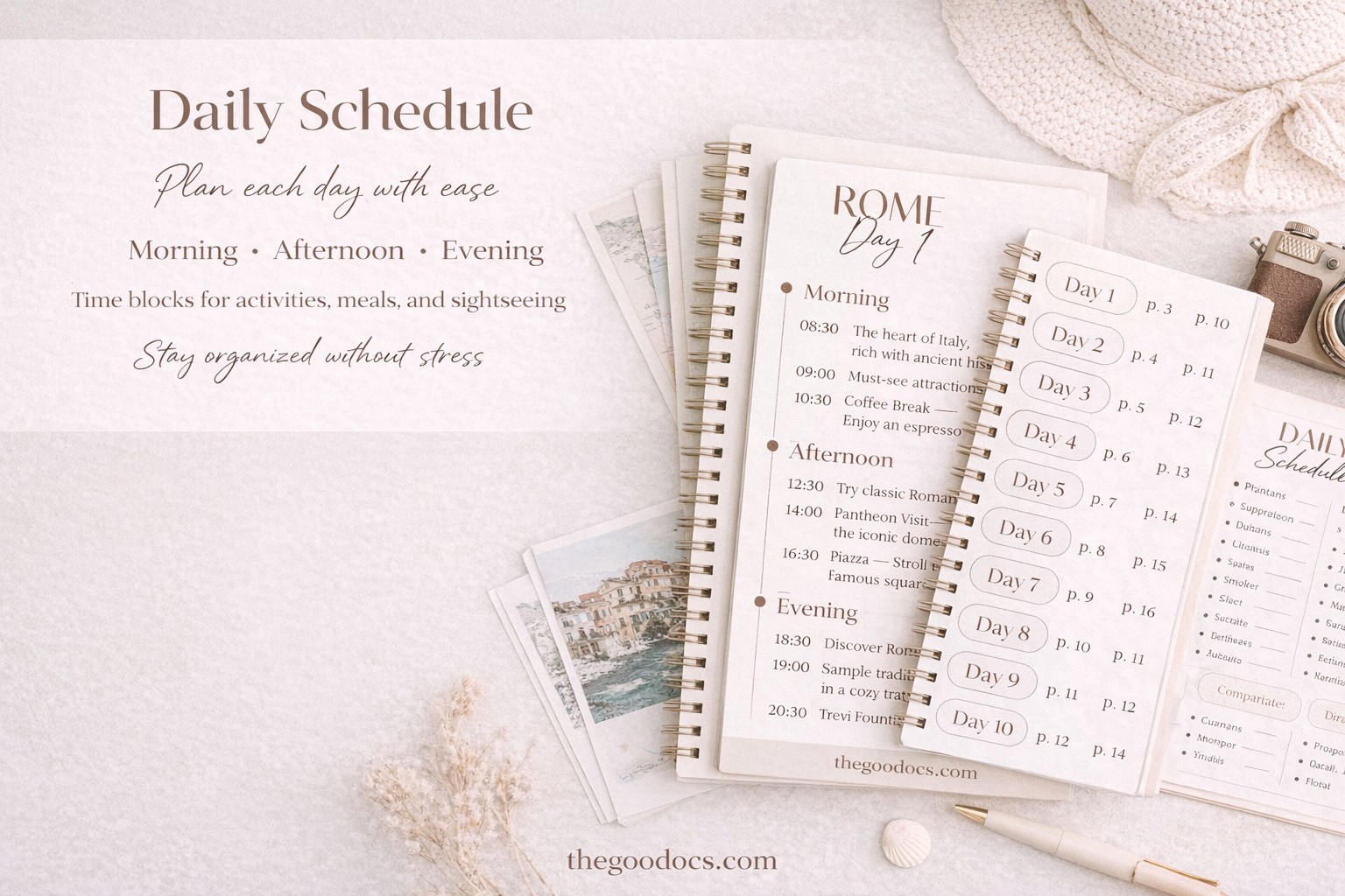 Aesthetic Trip Itinerary - Free Google Docs Template - 10069549 - Slide 4