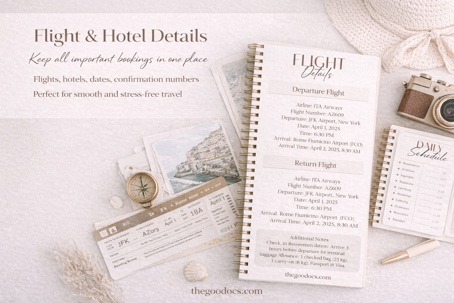 Aesthetic Trip Itinerary - Free Google Docs Template - 10069549 - Slide 5