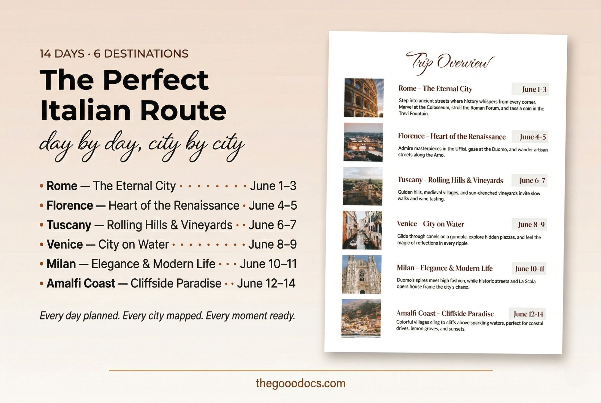 Preview of Ultimate Travel Guide Template for Google Docs and Microsoft Word - View 4