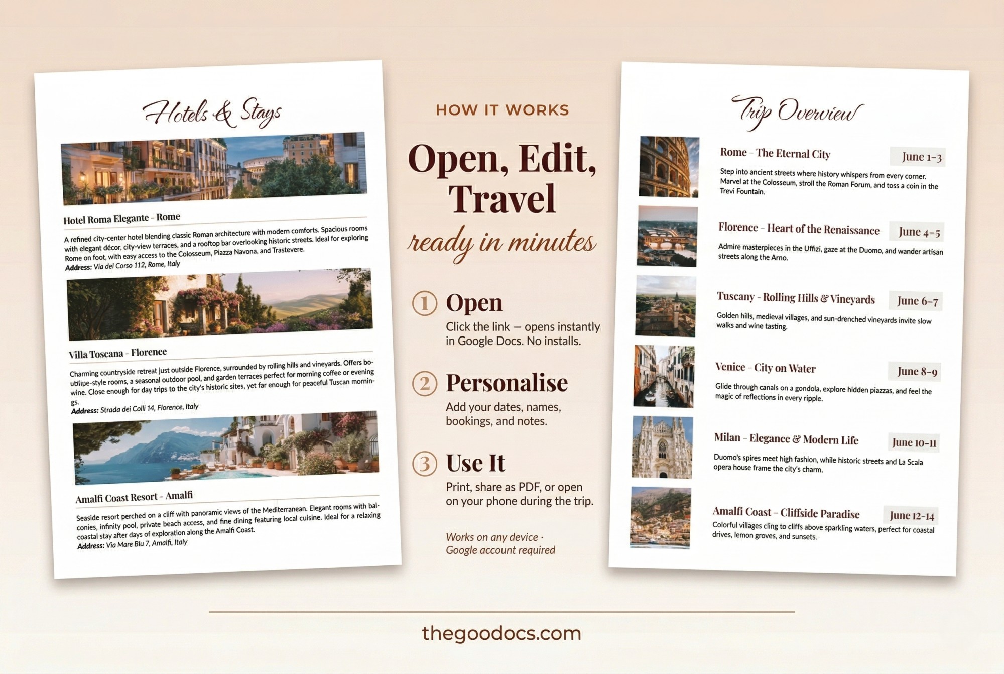 Preview of Ultimate Travel Guide Template for Google Docs and Microsoft Word - View 7