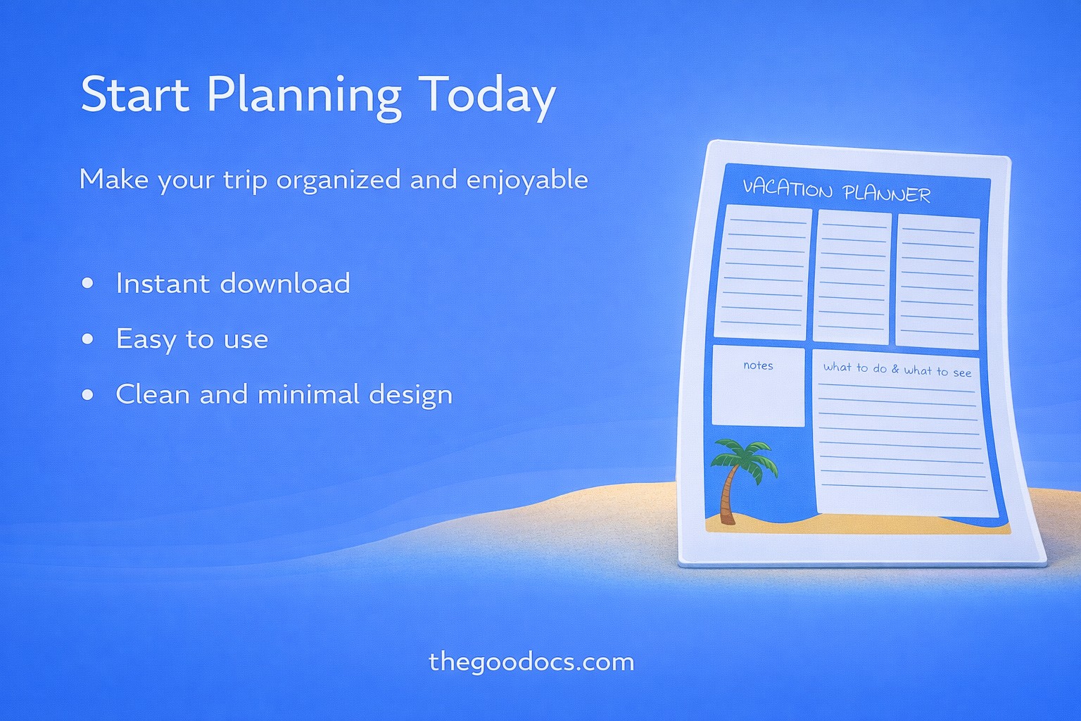 Preview of Vacation Blue Planner for Google Slides and Microsoft PowerPoint - View 5