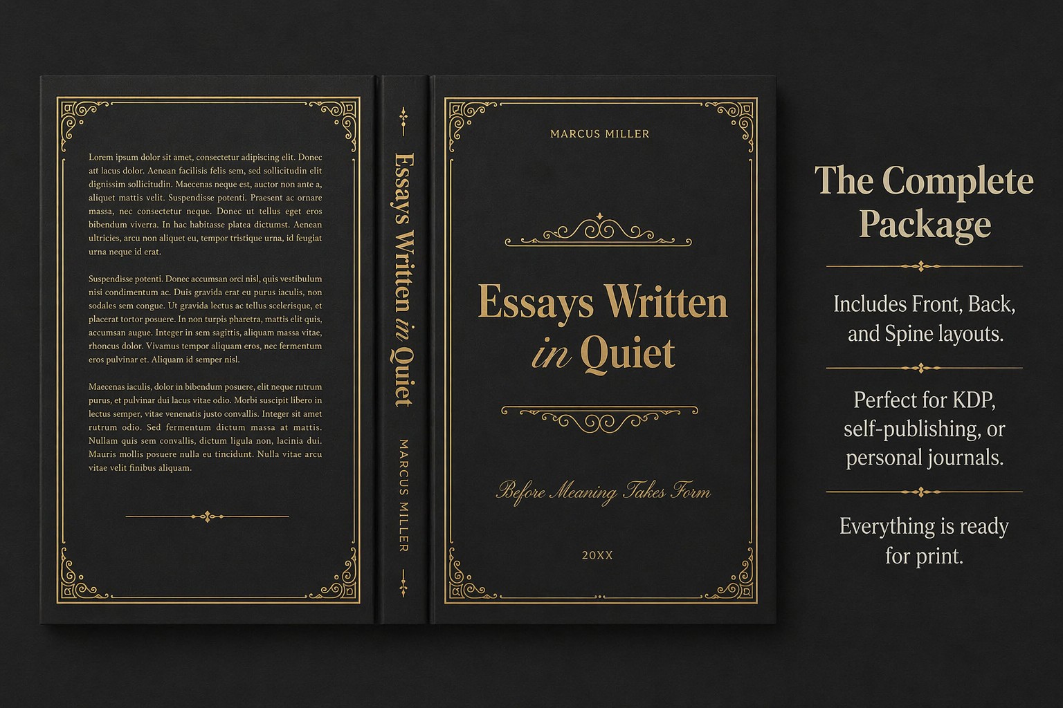 Preview of Vintage Book Cover Template for Google Docs and Microsoft Word - View 2
