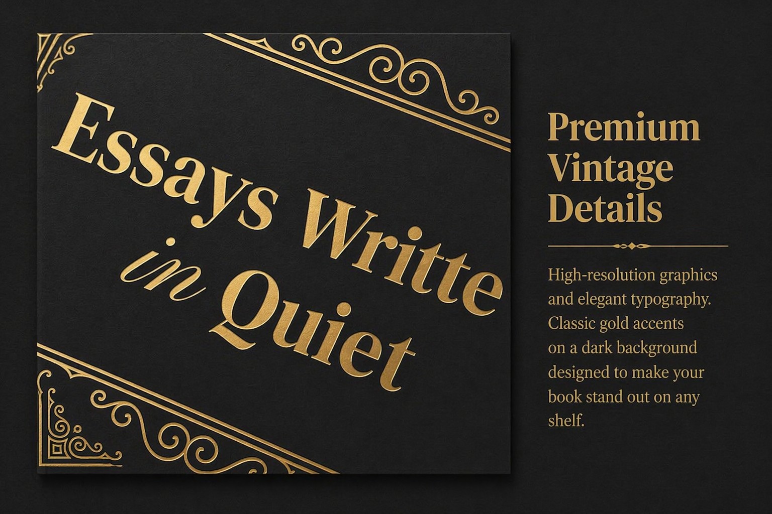 Preview of Vintage Book Cover Template for Google Docs and Microsoft Word - View 4