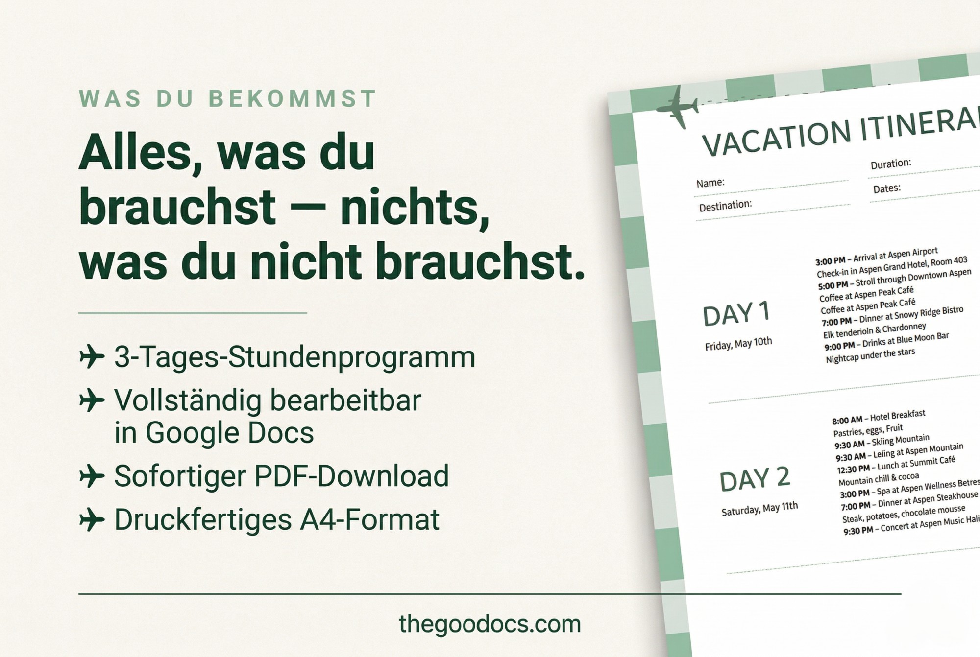 Vorschau von Wochenendurlaubsreiseroute Vorlage für Google Docs and Microsoft Word - Ansehen 2