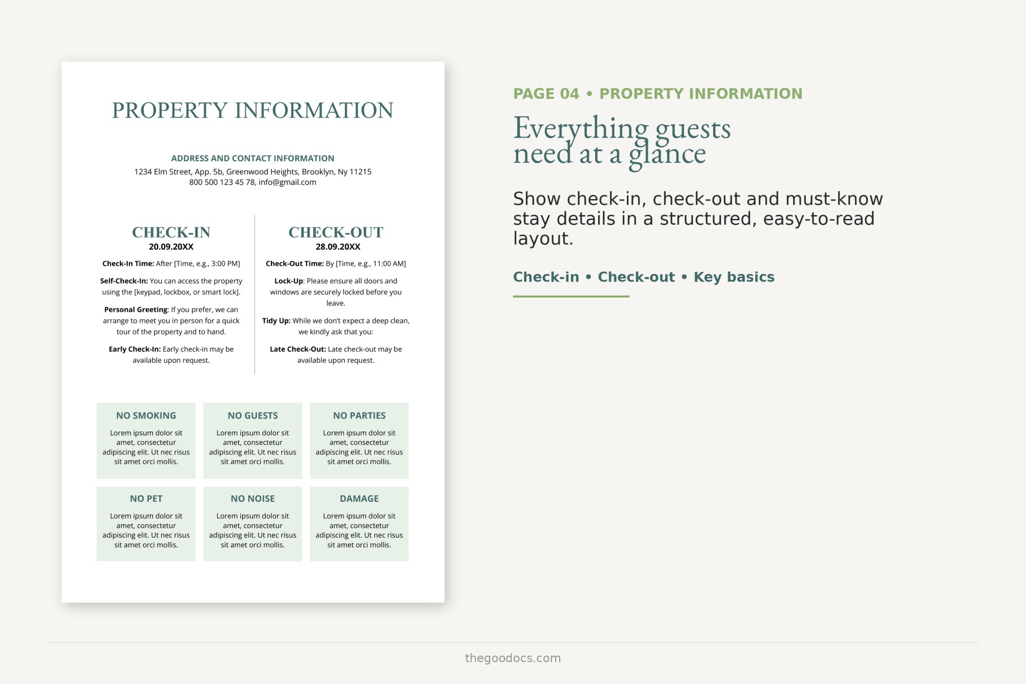 Preview of Airbnb Welcome Book for Google Docs and Microsoft Word - View 4