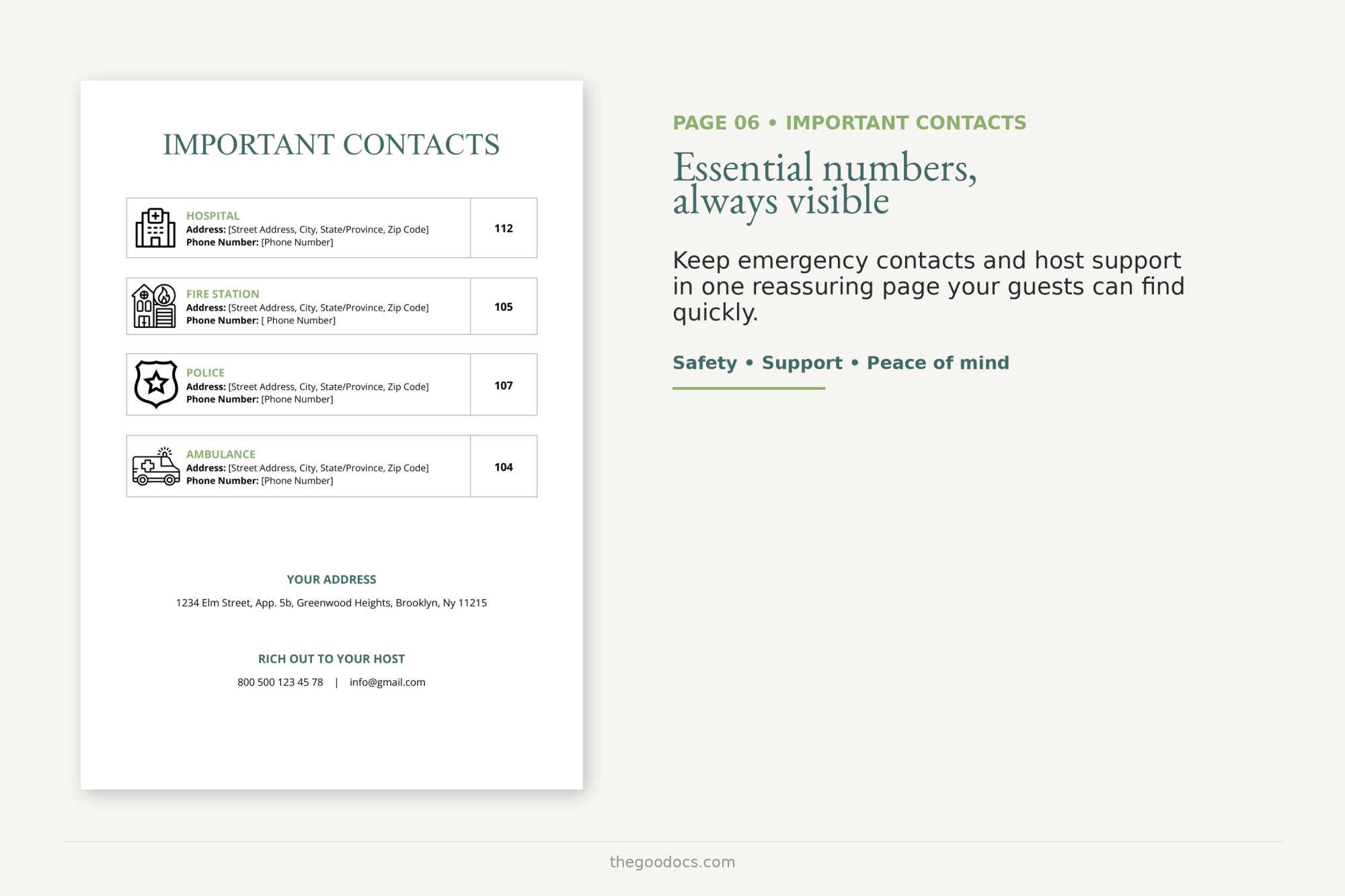 Preview of Airbnb Welcome Book for Google Docs and Microsoft Word - View 6