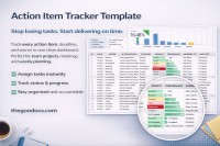 Action Items Tracker - Free Google Docs Template - 10069472 - Slide 1