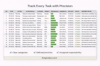 Suiveur des tâches d'action - Gratuit Google Docs Modèle - 10069472 - Glisser 3