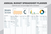 Annual Budget Spreadsheet And Planner - Free Google Docs Template - 10069239 - Slide 1