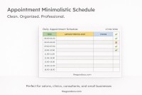 Appointment Minimalistic Schedule - Free Google Docs Template - 10066440 - Slide 1