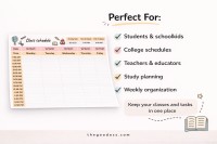 Bright Class Schedule - Free Google Docs Template - 10063260 - Slide 3
