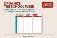 Bright School Schedule - Free Google Docs Template - 10063396 - Slide 1